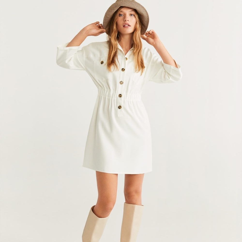Button shirt dress